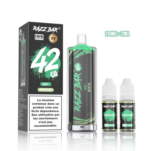 PACK SHISHA DL 42K+ 850MAH 20ML / 0.6% - RAZZBAR
