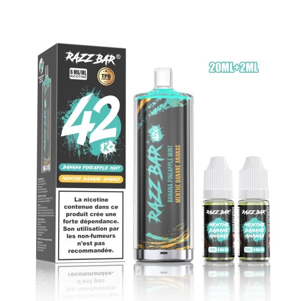 PACK SHISHA DL 42K+ 850MAH 20ML / 0.6% - RAZZBAR