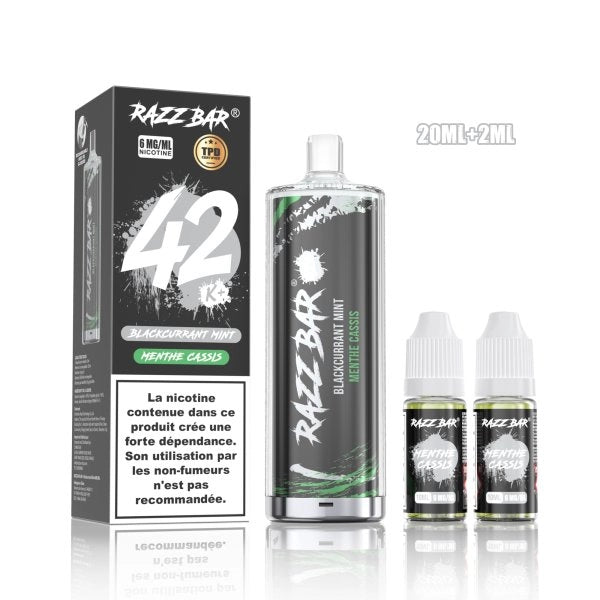 PACK SHISHA DL 42K+ 850MAH 20ML / 0.6% - RAZZBAR