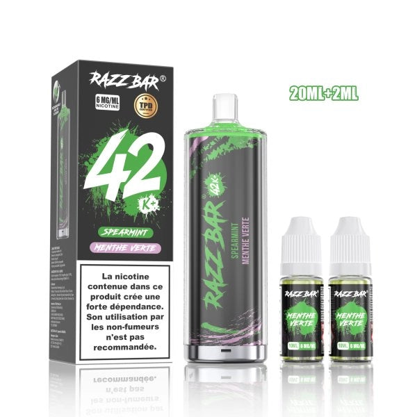 PACK SHISHA DL 42K+ 850MAH 20ML / 0.6% - RAZZBAR