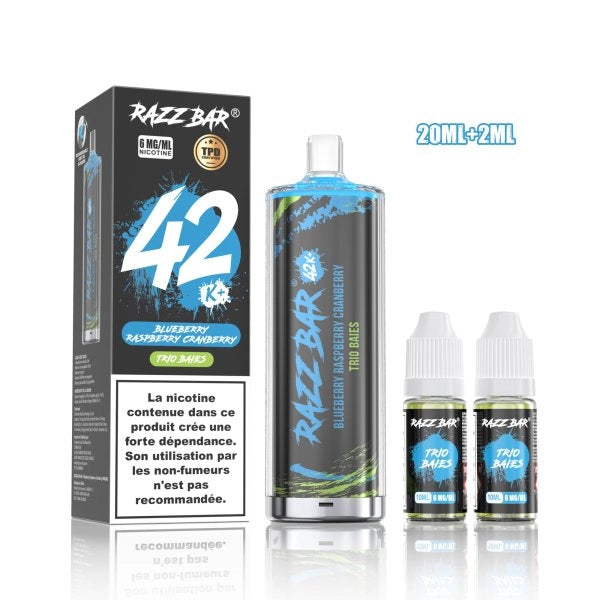 PACK SHISHA DL 42K+ 850MAH 20ML / 0.6% - RAZZBAR
