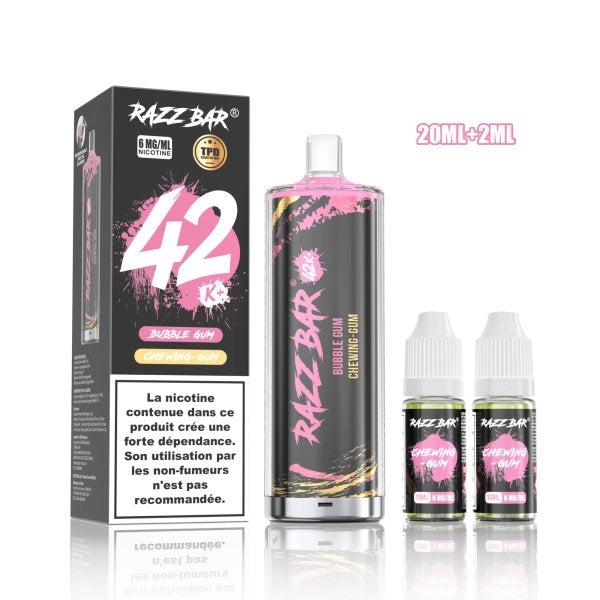PACK SHISHA DL 42K+ 850MAH 20ML / 0.6% - RAZZBAR