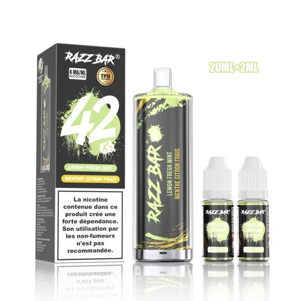 PACK SHISHA DL 42K+ 850MAH 20ML / 0.6% - RAZZBAR