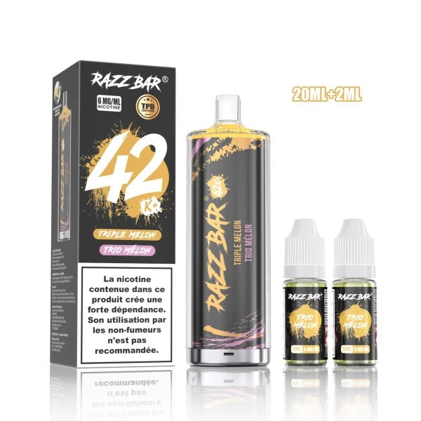 PACK SHISHA DL 42K+ 850MAH 20ML / 0.6% - RAZZBAR