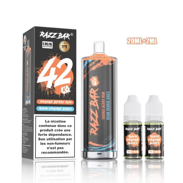 PACK SHISHA DL 42K+ 850MAH 20ML / 0.6% - RAZZBAR